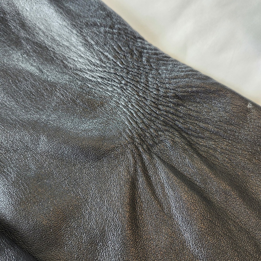 Babaton Aritzia Vegan Leather Tie-Waist Tapered Pants Black Women's Size 10 - Picture 10 of 12